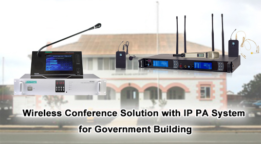 Drahtlose Konferenz lösung mit IP-PA-System für Regierungs gebäude