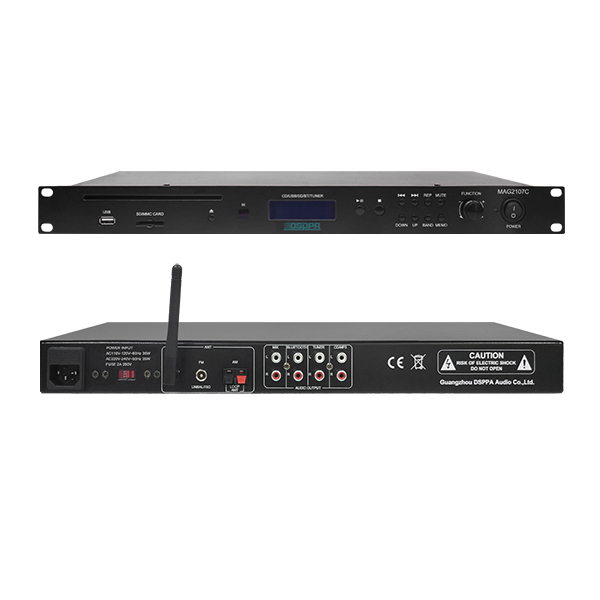 MAG2107C Mehrkanal-Mediaplayer mit CD/USB/FM/Bluetooth 1U