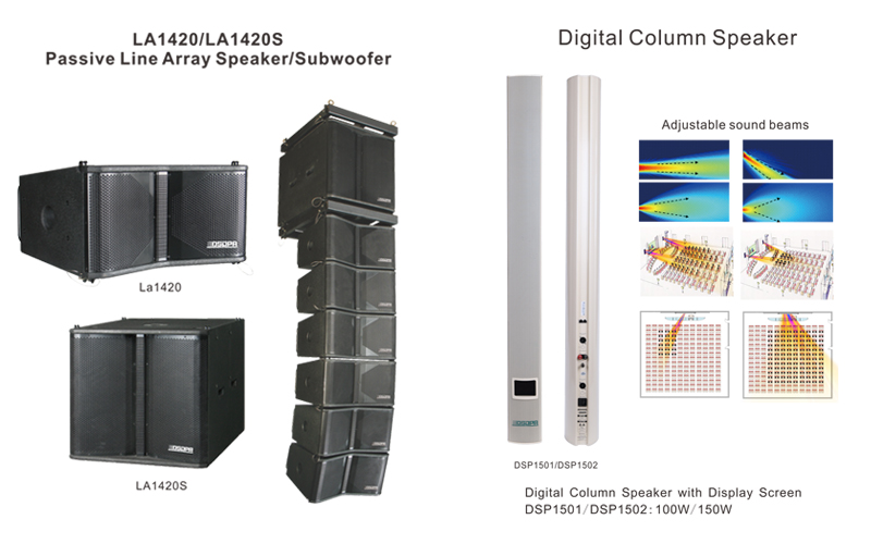 DSPPA Digital Column Speaker and Professional Array Line Speaker