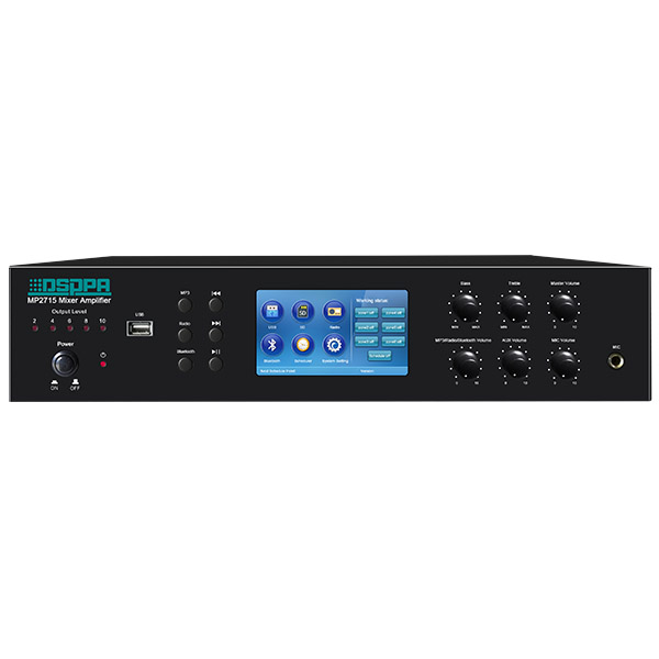 MP2715 150W 6 Zonen Mixer Verstärker mit SD/USB/Tuner/Bluetooth/Timer