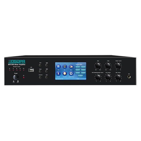 MP2765 650W 6 Zonen Mixer Verstärker mit Timer & USB & Tuner & Bluetooth