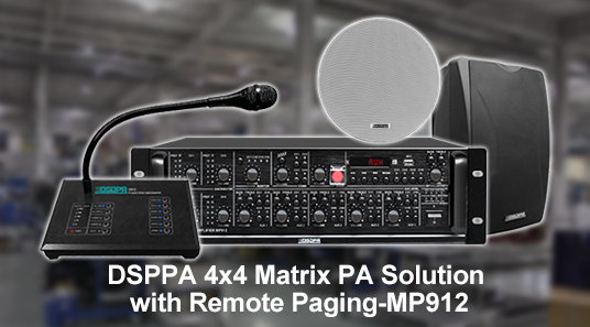 DSPPA 4x4 Matrix PA Lösung mit Remote Paging-MP912