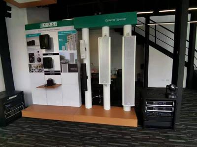 DSPPA Audio-Produkte im Showroom auf den Philippinen angezeigt