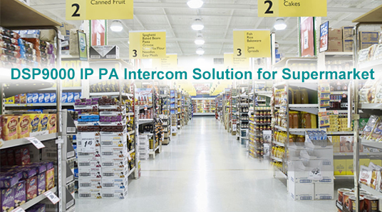 DSP9000 IP Network PA Intercom Solution for Supermarket