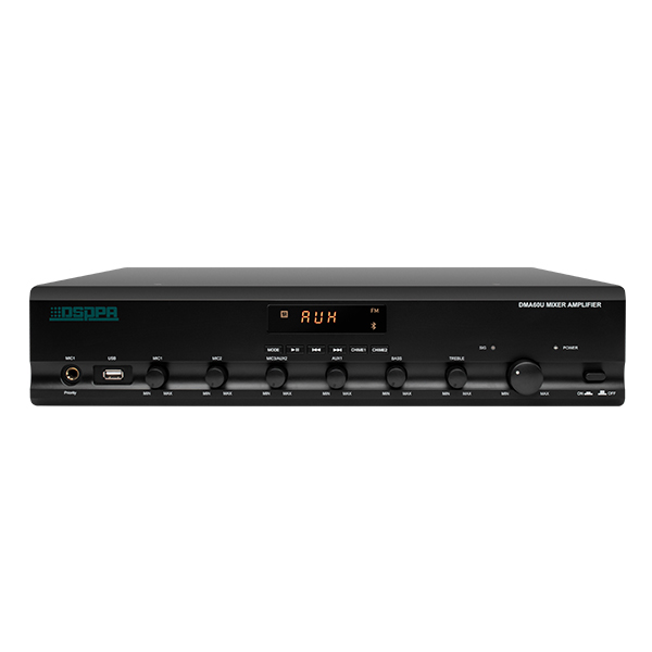 DMA60U 60W Digital-Mixer-Verstärker mit USB /Bluetooth /FM/Chime/Sirene/4 Mic (mit PP und DC24V)