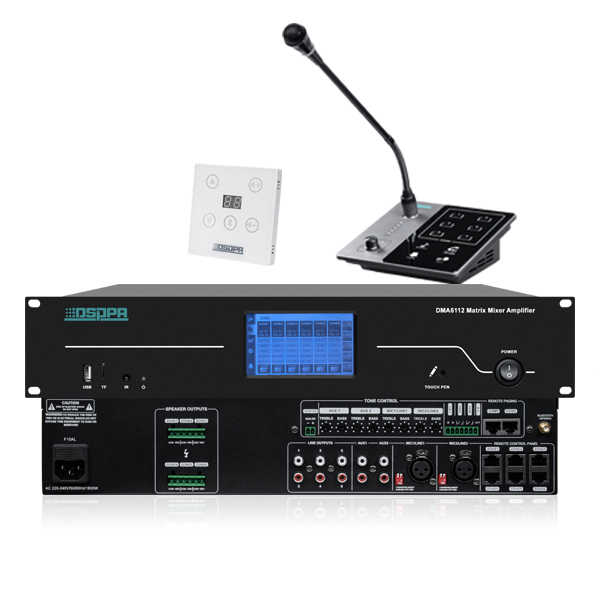 DMA6112 120W 6 Kanäle Digital Audio Matrix Verstärker mit Fernbedienung