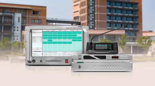Intelligent Network PA System Solution for Small and Medium-Sized Schools Featuring the PC1063 Indirect Speaker Selector - 翻译中...