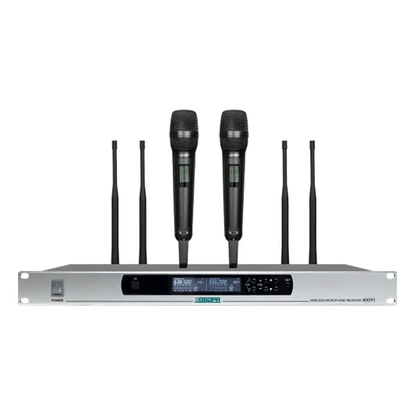 D5821PS True Diversity Wireless Microphone System (UHF Wireless Receiver +2 Handheld Microphones) - 翻译中...